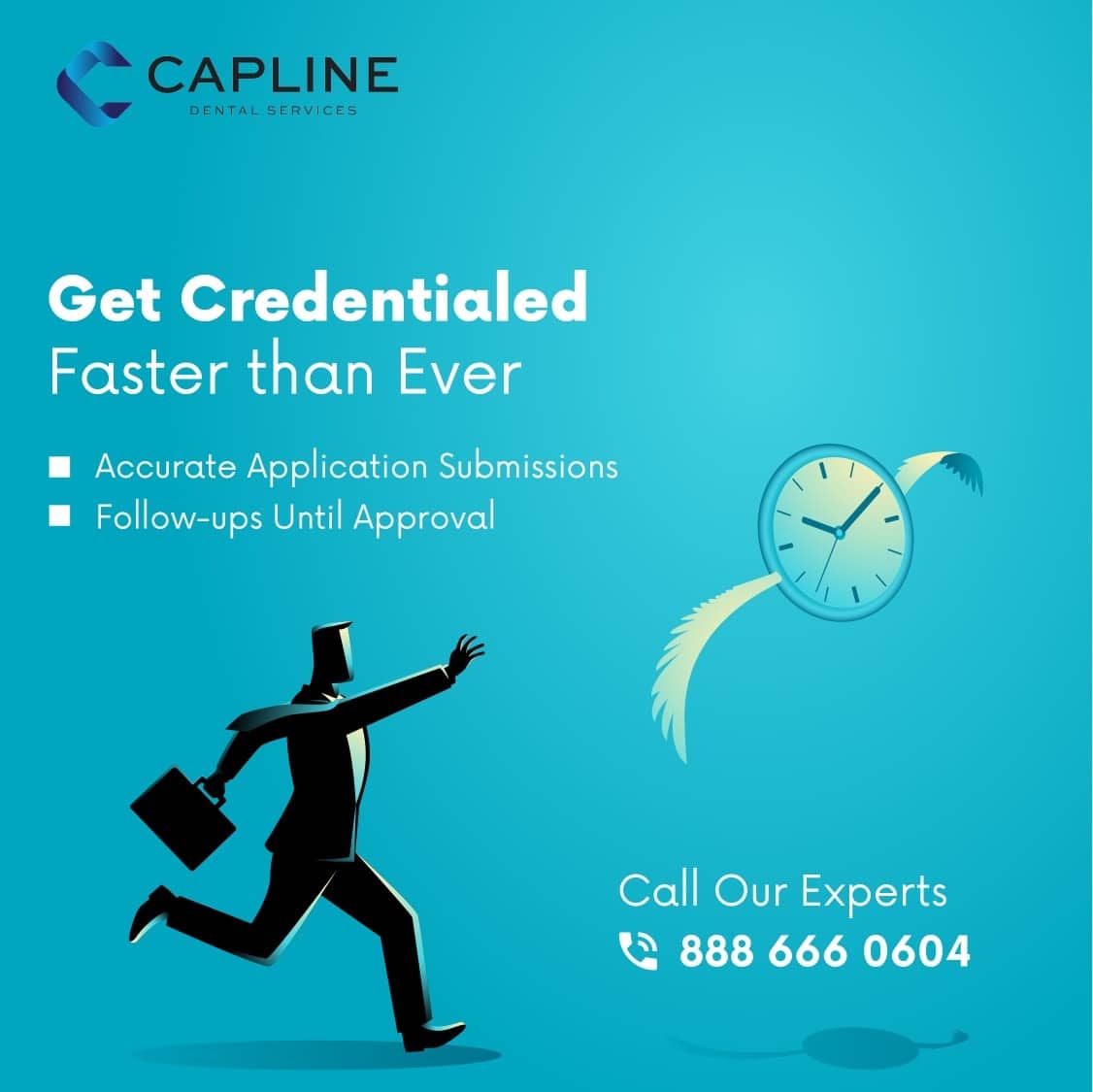 Credentialing delays can cost you new patients and revenue. 

Capline Dental Services manages the entire provider enrollment process, from start to finish — so you can join insurance networks faster and start seeing patients sooner. 

Call us today at 888 666 0604 

#credentialing #credentialingservices #dentalcredentialing