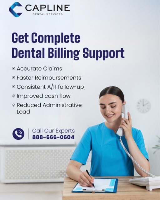 Opt for our efficient dental billing services that keep your cash flow steady and your admin workload light. From accurate claim submissions to proactive A/R follow-ups, our team ensures your revenue cycle runs efficiently, while you stay focused on patient care.

Call our experts at 888-666-0604 to get started!

 #dentalbilling #dentalbillingexperts #medicalbilling #medicalbillingandcoding #caplinedentalservices