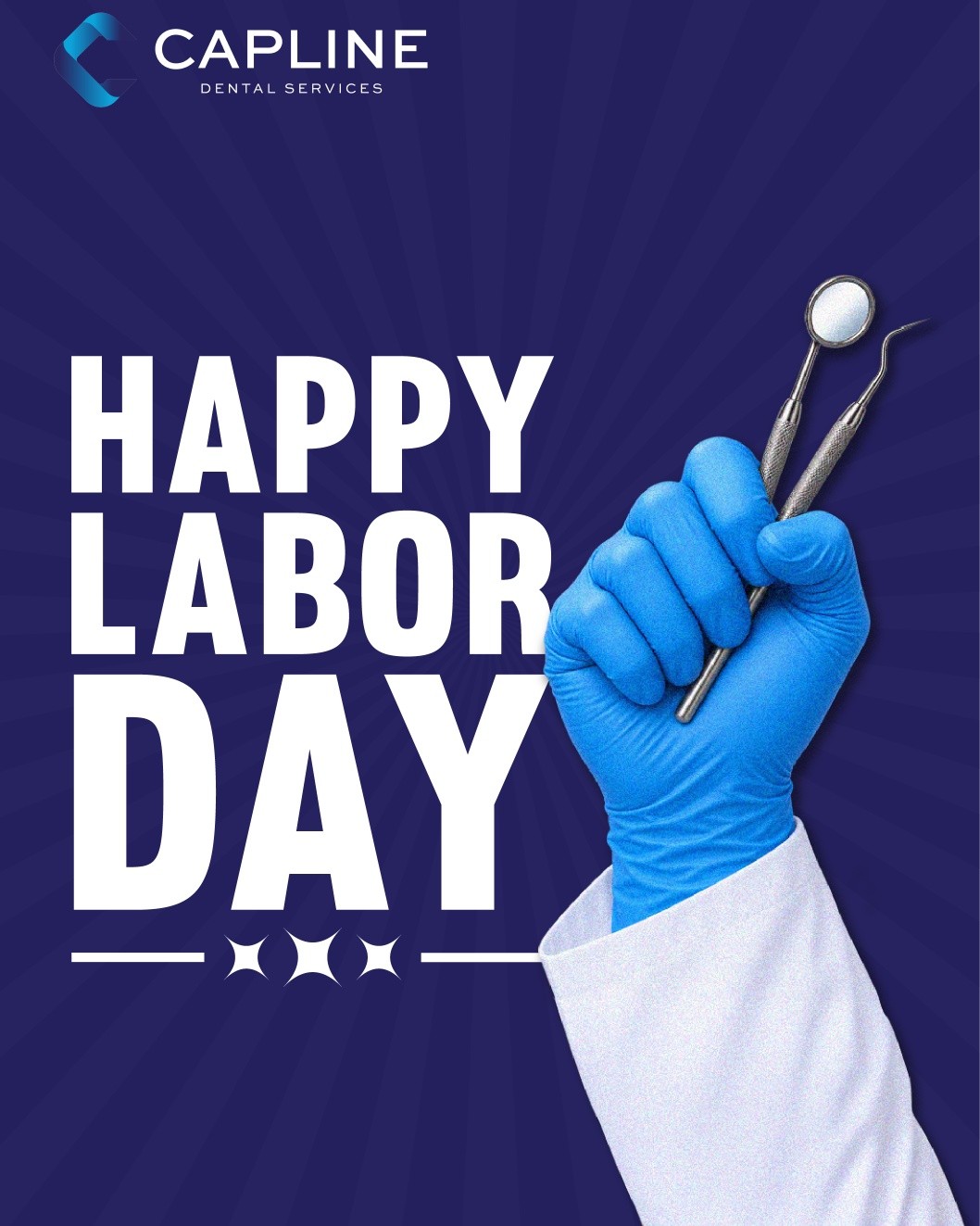 This Labor Day, we honor the dedication and hard work of dental teams everywhere. Wishing you and your staff a well-deserved day off. Happy Labor Day from Capline Dental Services!

#laborday #salutetolabors #caplinedentalservices
